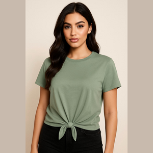 GAP Sage Tie-Front Tee